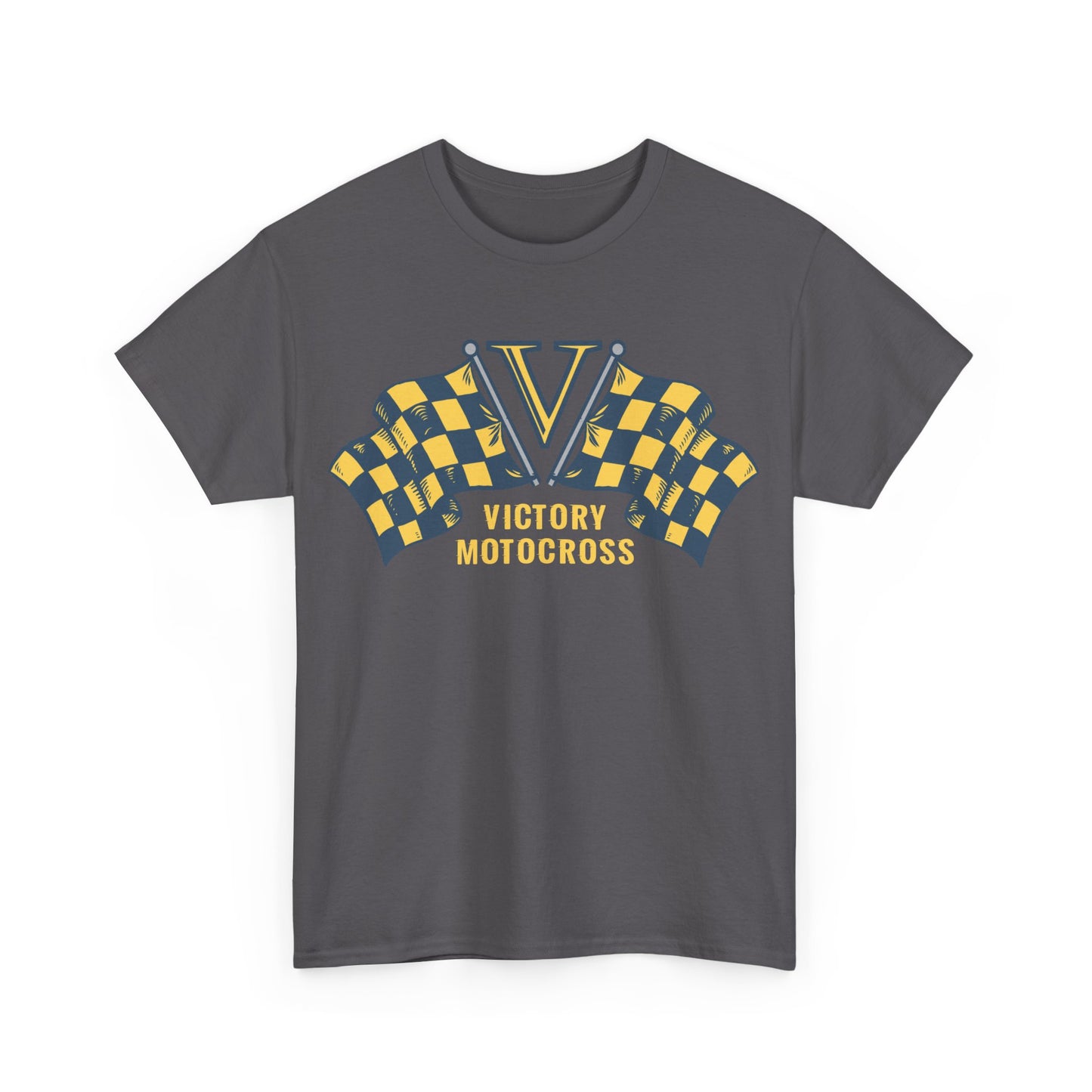 Victory Motocross  - Unisex Heavy Cotton Tee - PY - Single Side