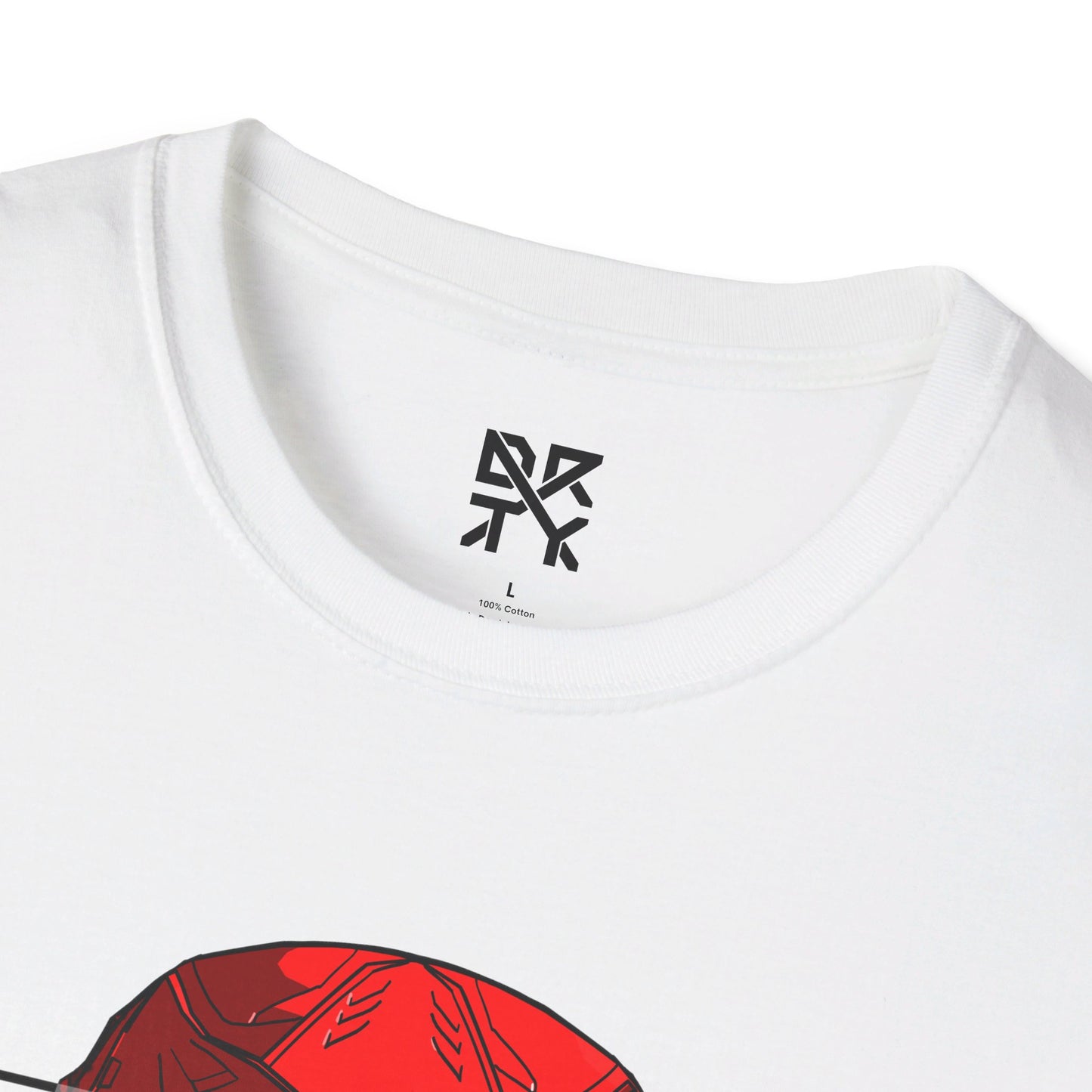 Skellmet-Front-Red-Unisex Softstyle T-Shirt