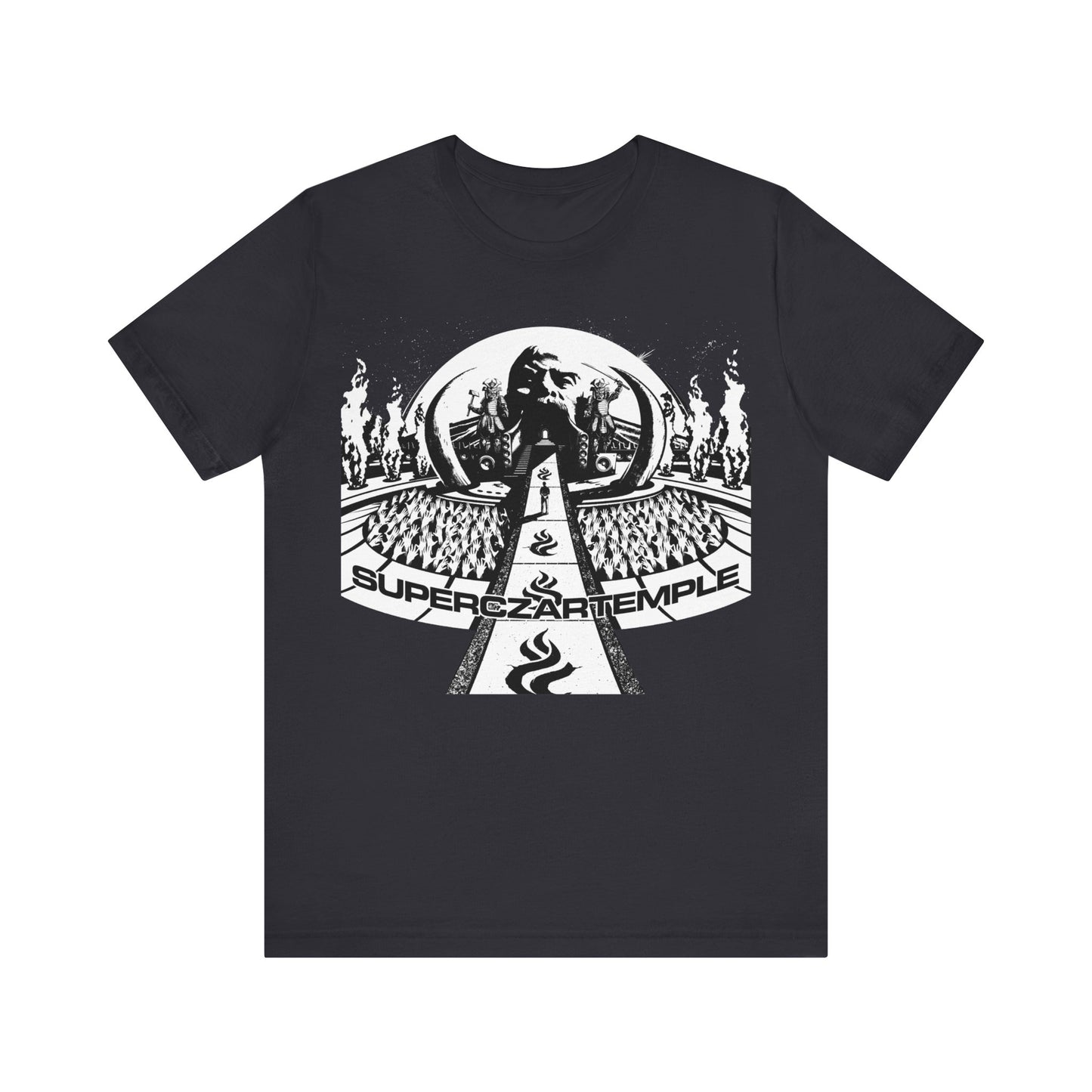 a superczartemple tshirt - featuring graphics by artist Bob Rissetto