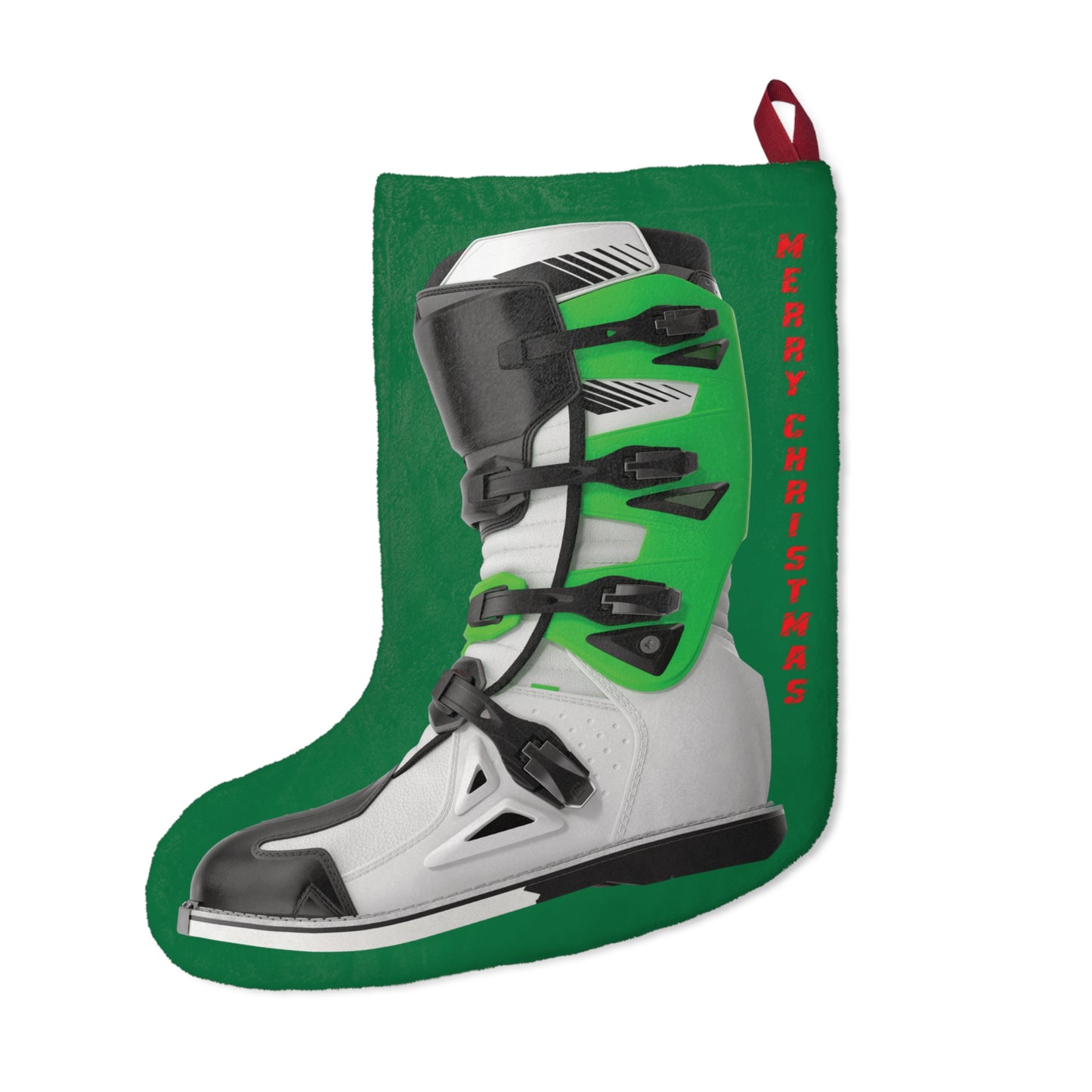 Moto X Boot - Green - Green Christmas Stocking