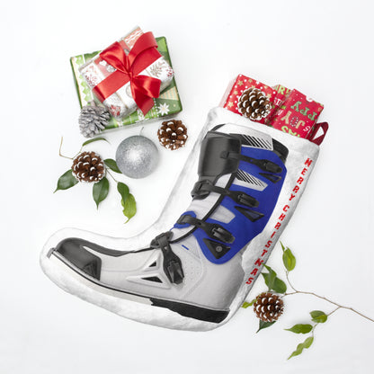 Moto X Boot - Blue Christmas Stocking