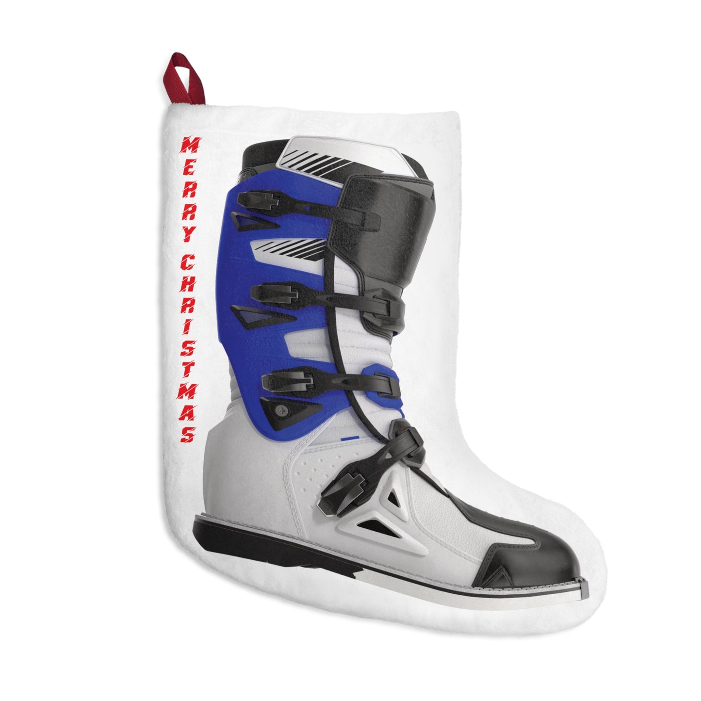 Moto X Boot - Blue Christmas Stocking