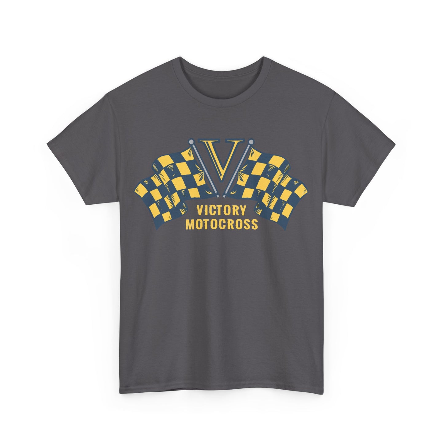 Victory Motocross  - Unisex Heavy Cotton Tee - PY - Single Side