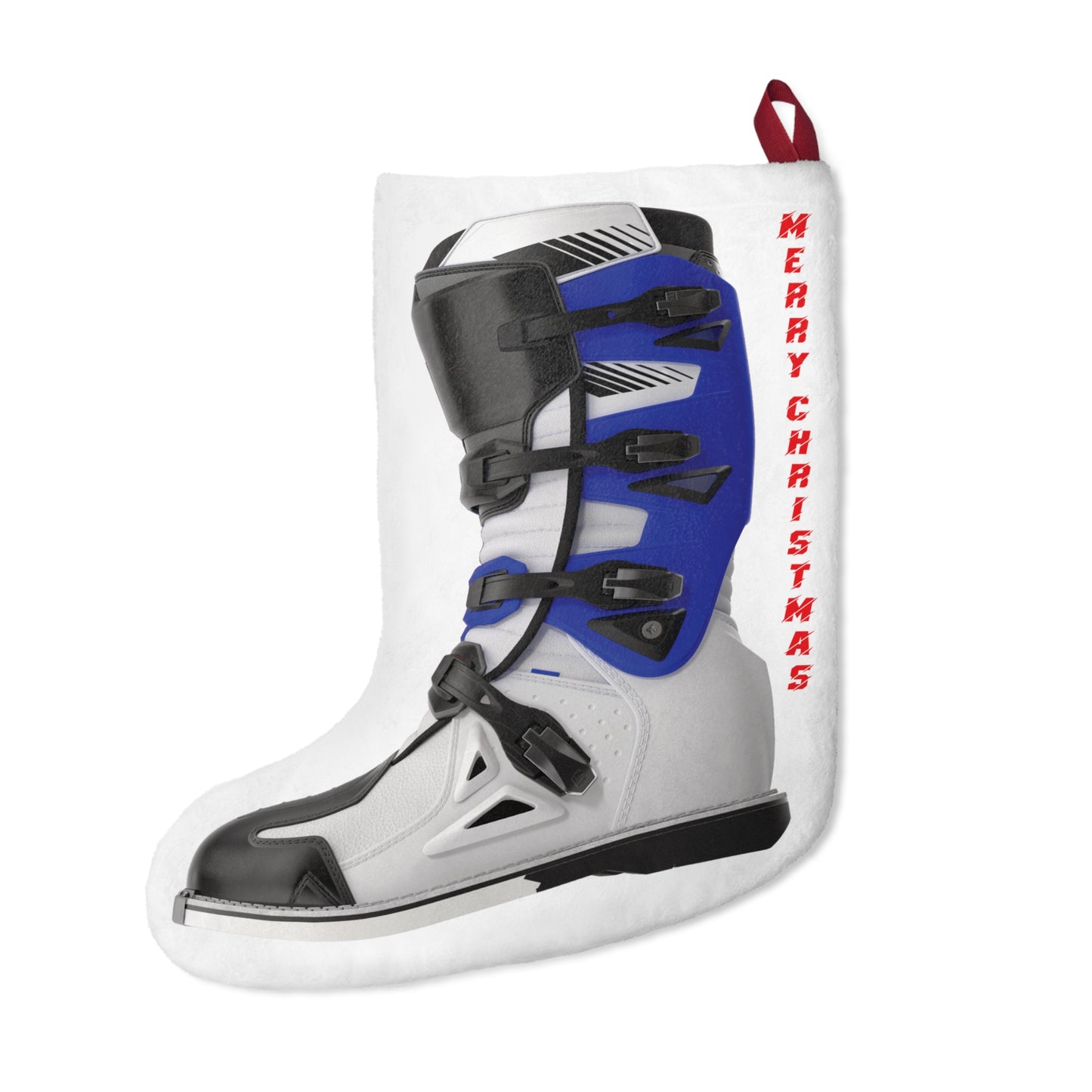 Moto X Boot - Blue Christmas Stocking