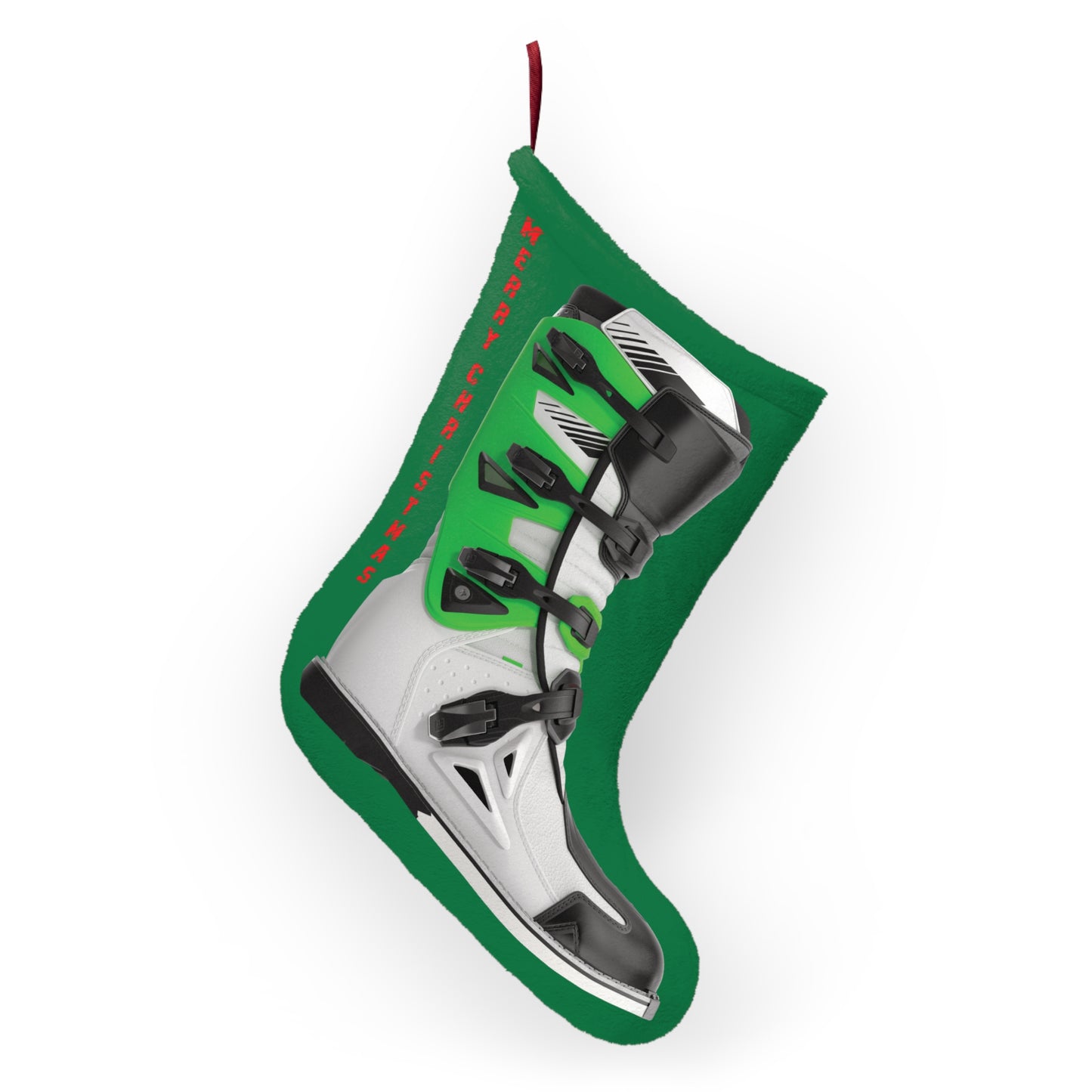 Moto X Boot - Green - Green Christmas Stocking