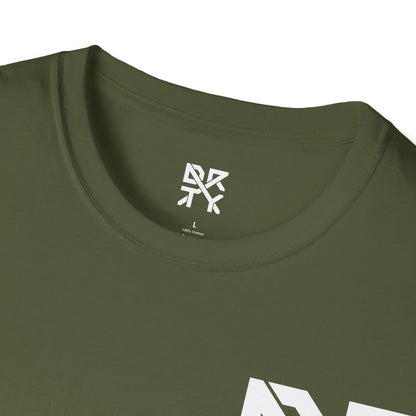 This image showcases the inside view of a T-shirt collar with a DRTY X logo printed on the inside.